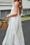 White Embroidered Strappy Long Dress 3437 - 8