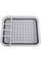 Collapsible Dish Rack with Cutlery Holder, Space Saving Dish Drainer for Kitchen, RV & Campers - 3