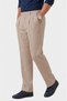 Cream Baggy Fit Pleated Fabric Trousers – Lycra, Elastic Waist, Comfortable Cut Men's Trousers 2600920 - 4