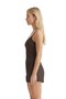 Premium - Neat Collection | Brown Rib Textured Thin Strap Modal Viscose Women's Pajama Set with Shorts - 2
