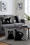 Striped Cats Patterned 4-Piece Throw Pillow Cover Set - 2