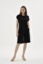 Women's Short Sleeve Black Pajama Set with Shorts C3T9N512