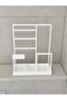 Multi-Purpose Jewelry Organizer Stand – Necklace Earrings Bracelet Watch Organizer White - 3