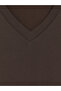 Vizyon New Season Brown V-Neck Modal Blended Women's Undershirt - 6