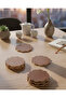 Set of 6 Wooden Daisy Coasters - Decorative Coffee Presentation (10X10 cm) - 2