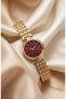 Nova Women's Steel Watch Gold Color & Burgundy Dial Vintage Old Money Luxury Elegant Stylish Women's Wristwatch |   Premium Steel Watch 2026 - 6