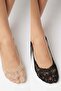 Premium - Lace Standard Size Ballerina Socks Black-Tan 2-Pack