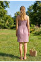 Women's Strappy Chest Gipe Elastic Mini Dress - 3