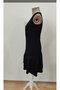 Women's suspender Double-Breasted collar ruffled janjan crepe dress - 6