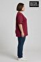 تي شيرت نسائي أساسي مقاس كبير - تي شيرت قطني سادة 3XL-6XL SPR26BTSK510 - 2