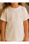 Minimalist Ecru Unisex Children's Baby T-Shirt – Suitable for Daily Use, Sweat-Absorbent Fabric, Stylish and Comfortable Basic Design - 2
