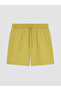 Nevavm Short Patterned Men's Swim Shorts with Difference - 5