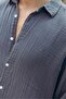 New Season Embroidery Logo Muslin Shirt - 2