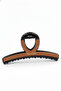 Black Brown Detailed Written Modern Hair Clip with Latch Clip