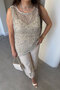 Zero Sleeve Asymmetrical Cut Athlete Suit Beige - 3
