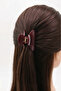 Elegant pearl detailed curved acrylic bone clip hair clip - 3