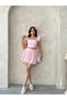 Women's Scallop Embroidered Crop Blouse Balloon Mini Skirt Set