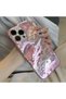 iPhone 14 Pro Max Compatible Pink Starry Hologram Phone Case Transparent Glitter Protective Case - 2
