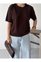 Premium Viscose Crew Neck Comfortable Fit Short Sleeve Flexible Summer Knitwear Blouse - 5