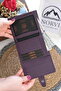 Star Stitched Genuine Leather Women's Wallet 1372 - 4