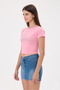 Queen Stone Printed Crop Baby Tee - 2