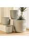 Rihan Polyresin Planter 51x51x50cm - White - 3