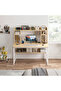 Space-Saving Gaming & Study Desk with Shelves 110x50x126 cm - 3