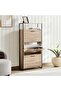 Tessa Shoe Rack 12 Pairs With 3 Drawer 1 Shelf - Natural & Black - 2