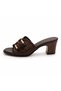 Women's Knitted Buckle-Heeled Slippers – Stylish and Comfortable Everyday Wear Shoes - 4