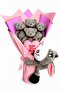 Apology Gift for Lover: Plush Donkey and Teddy Bear Bouquet - the Sweetest Way to Apologize - 4