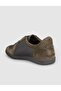 Genuine Calf Leather Khaki Men's Casual Sneaker Shoes - 4
