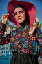 Color Neon Crop Look Full Covered Hijab Swimsuit with Front Cover Rms-R046-26 Black