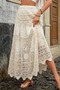 Italian Lace Long Lined Skirt