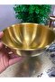 Gold Metal Stainless Steel Deep Bowl with Scale 1400 ml - 4