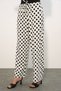 Women's Wide Leg Polka Dot Pants 1526 - White - 2