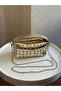 Stylish Mini Size Women's Hand and Shoulder Bag with Trok Detail and Chain Strap - 3