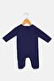 Toddlers Boy Graphic Print Long Sleeve Romper, Navy - 2