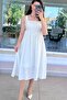 Square Collar Tencel Muslin Fabric Dress 6Y308 - 3