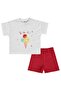 Ice Cream Printed 6-18 Months Set - Red - 4
