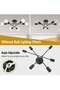 Chandelier, Modern Ceiling Lighting, 6 Lights E27 Adjustable Industrial Mount Pendant Light - 2