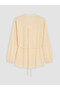 Lcw Modest Yellow Pleated Belted Women's Shirt Tunic - 3