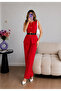 Belted Metal Accessory Vest Trousers Blazer Set - 5