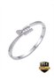 Vip, Zircon Embellished, Handcuff Bracelet, Heart Design, in Wooden Box 46