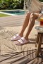 Double Buckle Eva Slippers - Lightweight Waterproof Sea Pool Slippers Pink - 4