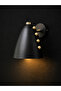Nova Matte Black Movable Head Wall Sconce with G9 Lampholder and Antique Brass Detail