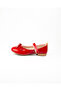 4032 Red Patent Leather Velcro Girls' Ballerinas - 3