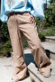 Beige Elastic Waist Comfort Fit Cargo Pants