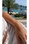 Roselle Rose Gold Stone Cuff Bracelet – Elegant Minimalist Women's Bracelet - 2