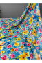 Violet Flower Digital Print Crepe Fabric