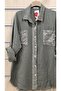 Italian Linen Shirt with Sequin Pocket Detail, Oversized Cut - 2